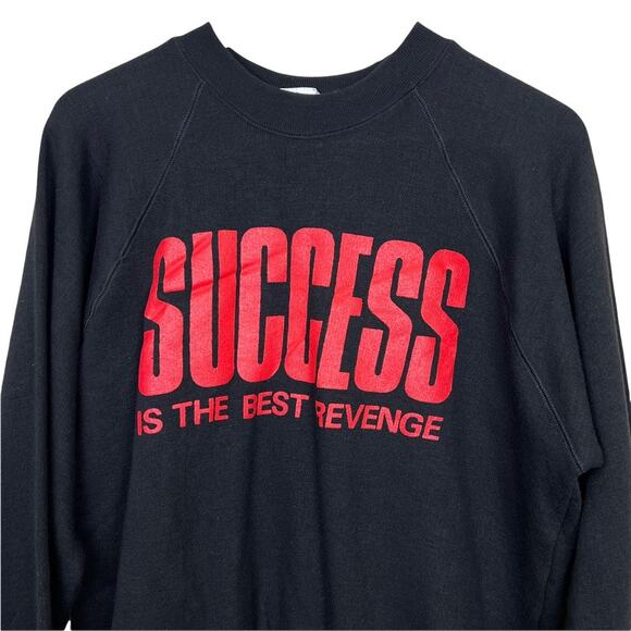 Vintage Crewneck Sweatshirt Success is the Best Revenge Size Large - Picture 4 of 8